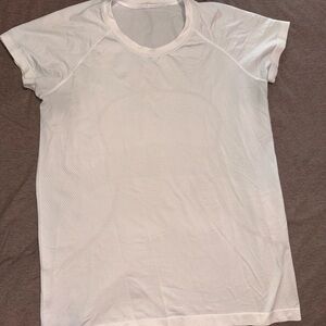 White Short Sleeve Athletic Shirt